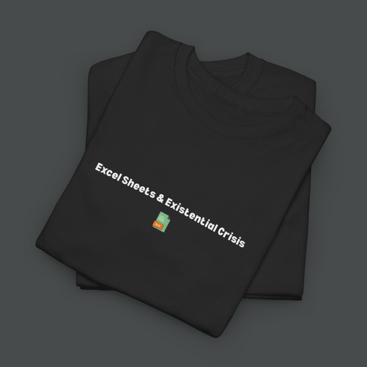 (BLACK) Excel Sheets & Existential Crisis – Oversized Workwear Tee - BareEssence