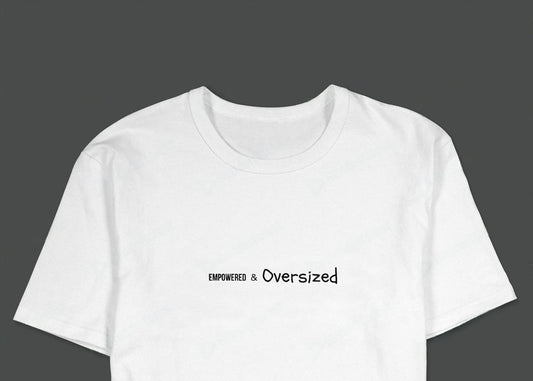 (WHITE) Empowered & Oversized – Oversized T-Shirt - BareEssence