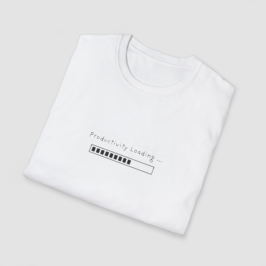 (WHITE) Productivity Loading... – Oversized Unisex T-Shirt - BareEssence